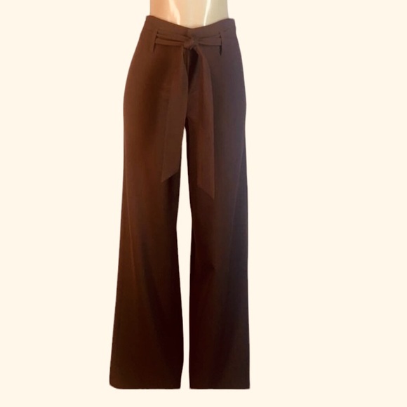 NEW JB Julie Brown NYC High Rise Pants Brown Wide Leg size 2 - Picture 3 of 5